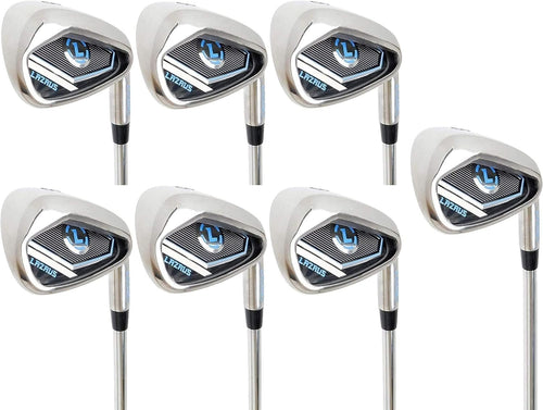 Left Hand Golf Irons Set 4-PW Regular Flex Steel Shafts Deep Groove Faces