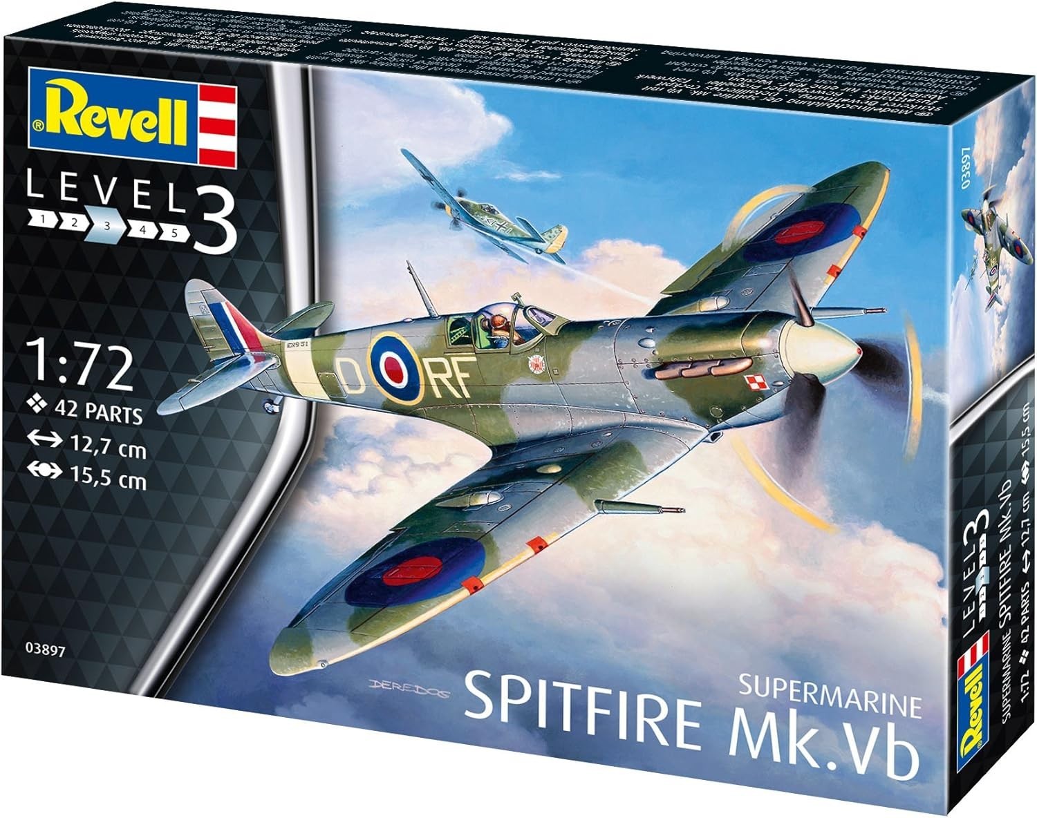 Supermarine Spitfire Mk.Vb 1:72 Scale Plastic Model Kit Military Aircraft