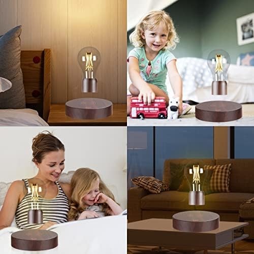 Brushed Magnetic Levitating LED Light Bulb Floating Desk Lamp