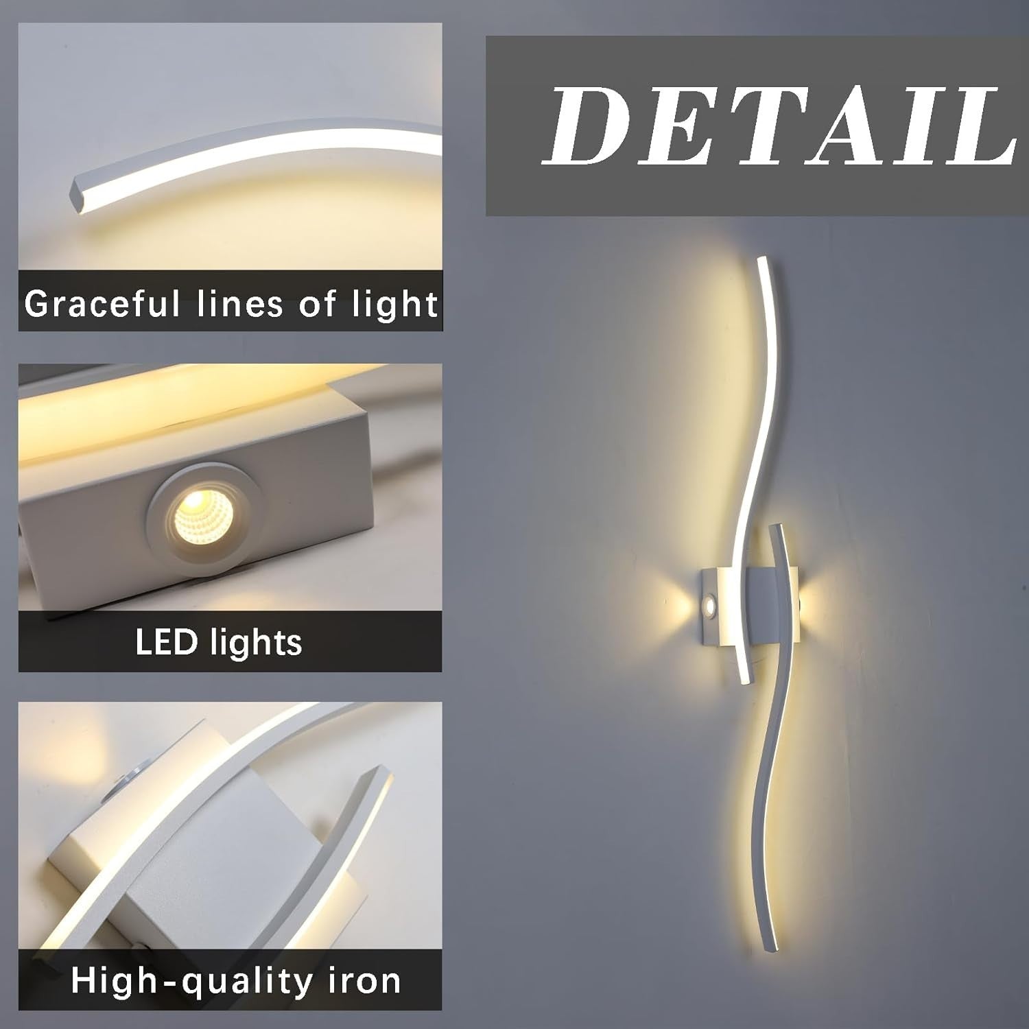 Modern LED Wall Light Dimmable Acrylic Bar Lamp for Living Room Bedroom