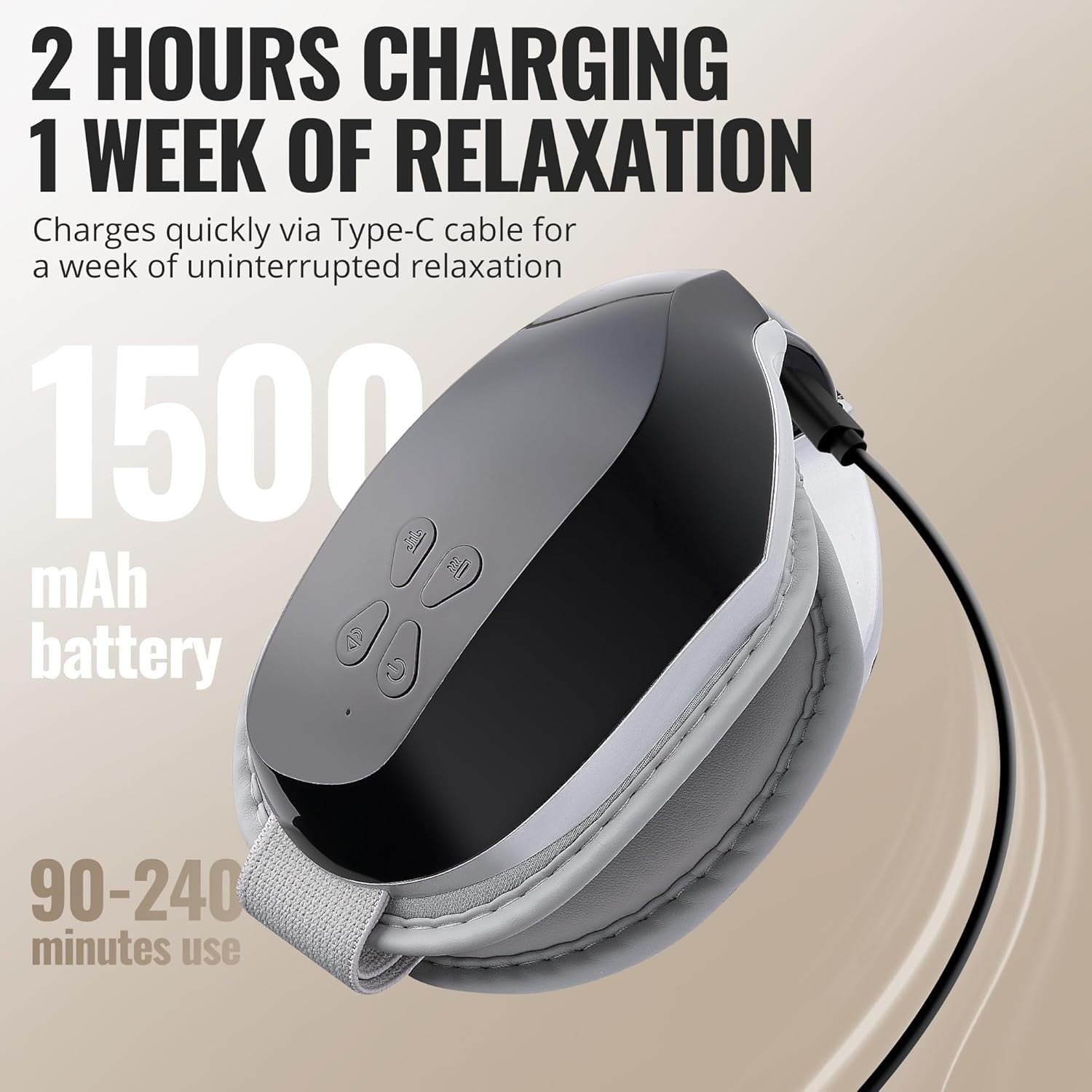 Heated Eye Massager FSA HSA Eligible Heat Compression Bluetooth