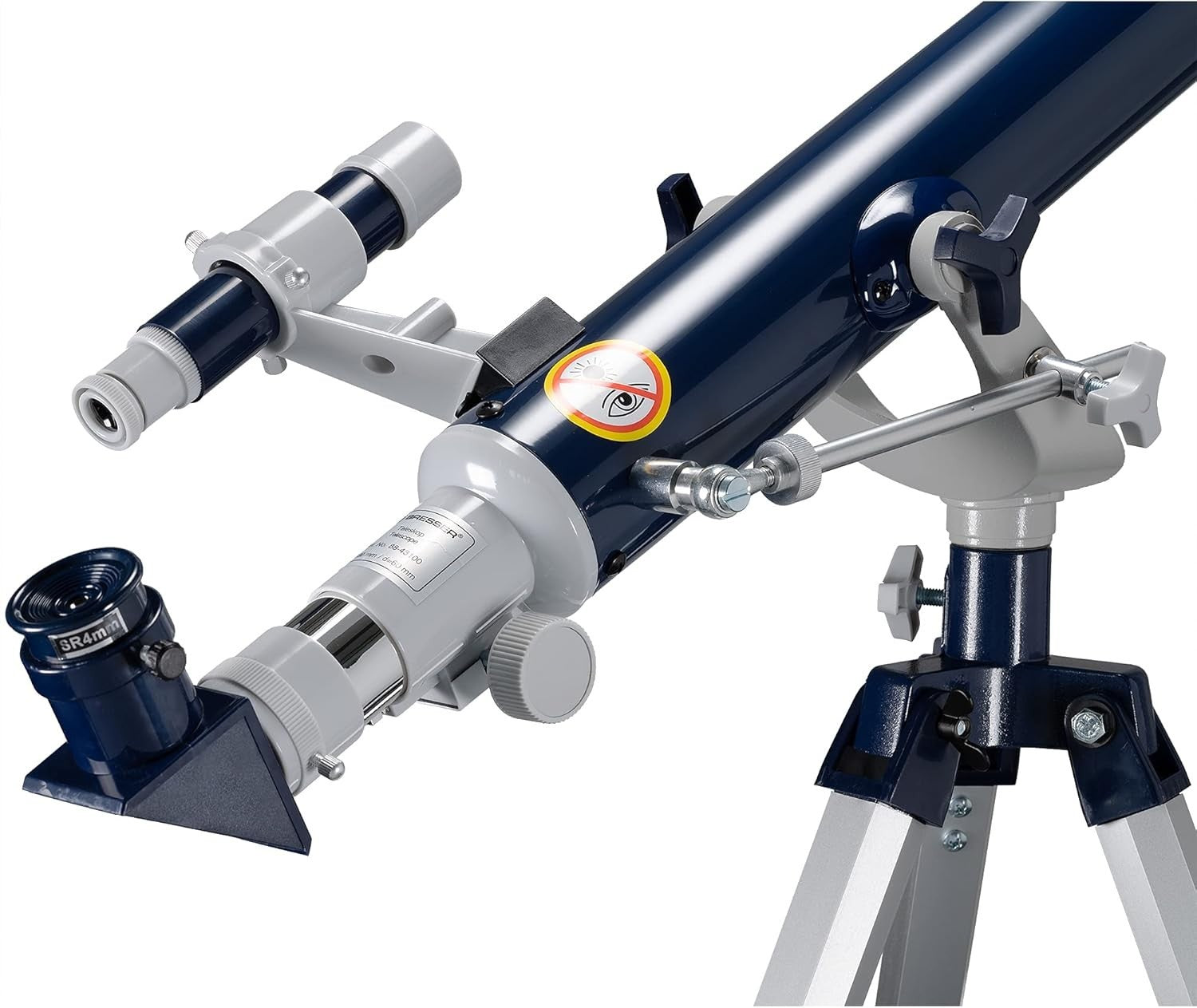 Junior 60/700 AZ Refractor Telescope Blue High Power Kids Astronomy