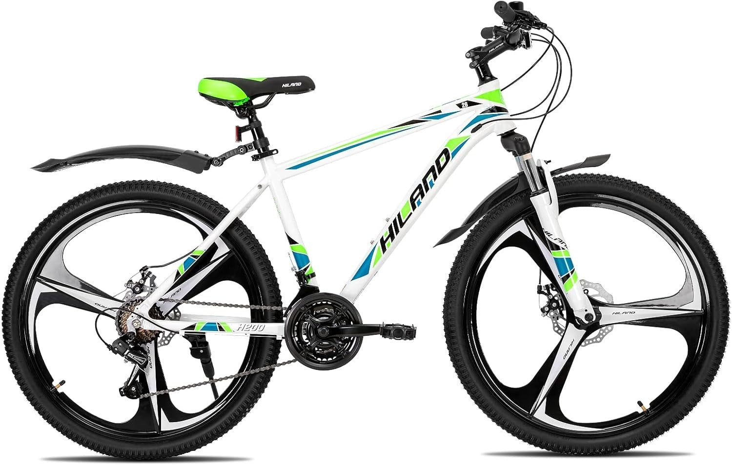26" Mountain Bike 21-Speed Disc Brake Aluminum Frame MTB for Adults