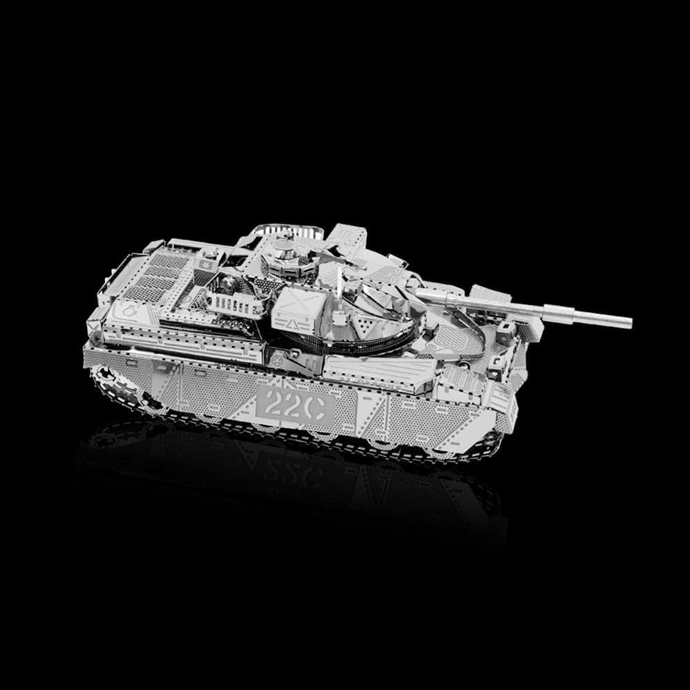 3D Metal Tank Puzzle Model Kit, DIY Military Jigsaw, Durable Stainless Steel