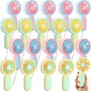 20x Mini USB Rechargeable Handheld Fans Portable Small Cool Travel Set 4 Colours