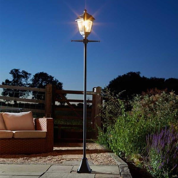 2M Solar Garden Lamp Post Light LED Outdoor Pathway Lantern IP44