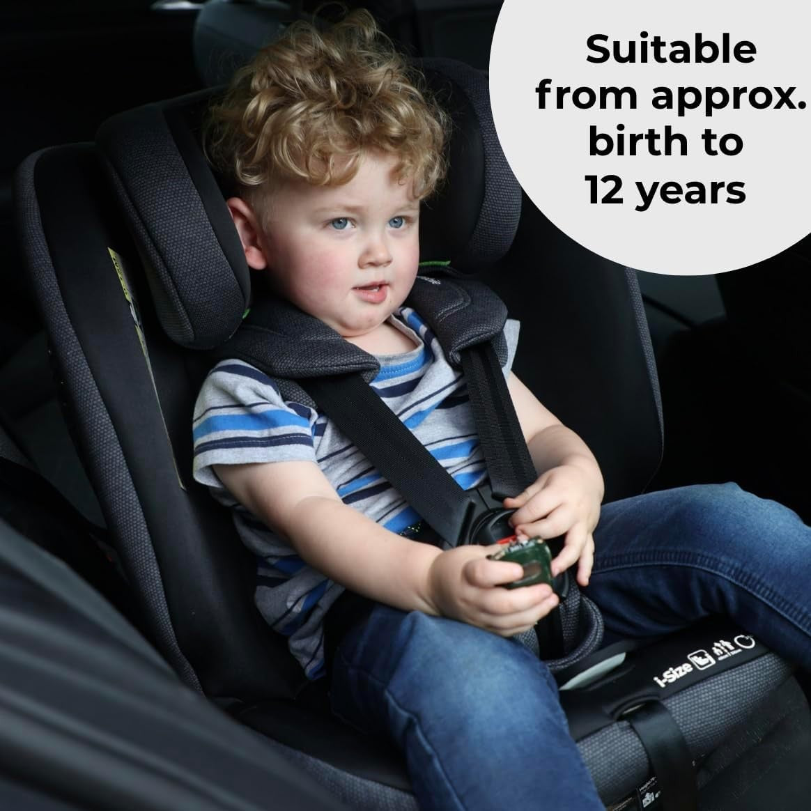 360° Rotating i-Size Car Seat ISOFIX R129 0–36kg Birth to 12 Years