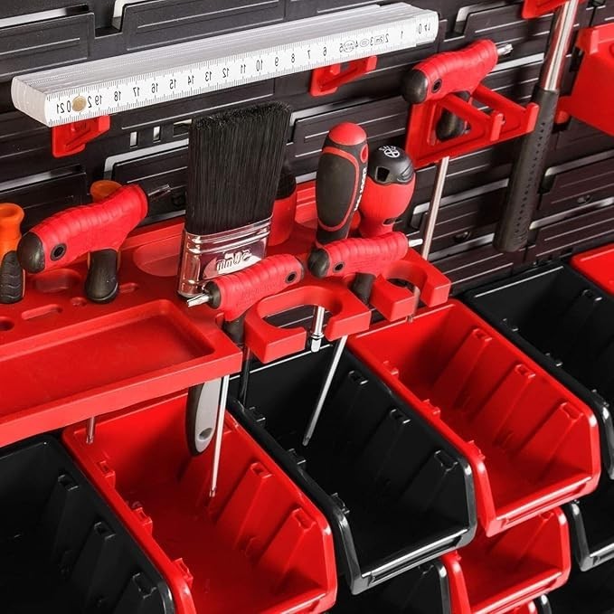 Wall Mounted Tool Peg Board Garage Workshop Organizer Storage Rack