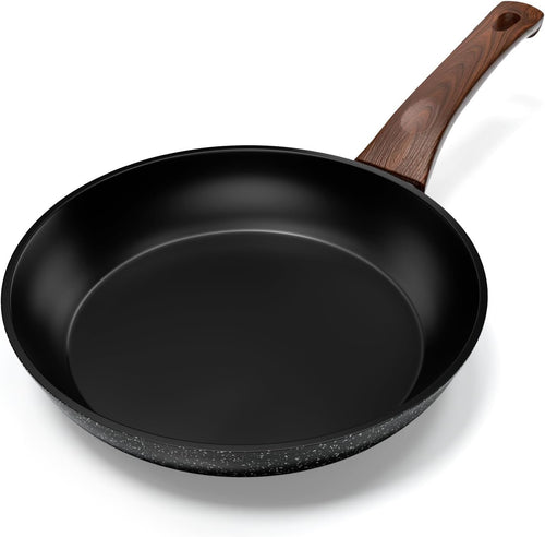24cm Black Non Stick Frying Pan Induction Ready Granite Coating PFOA-Free