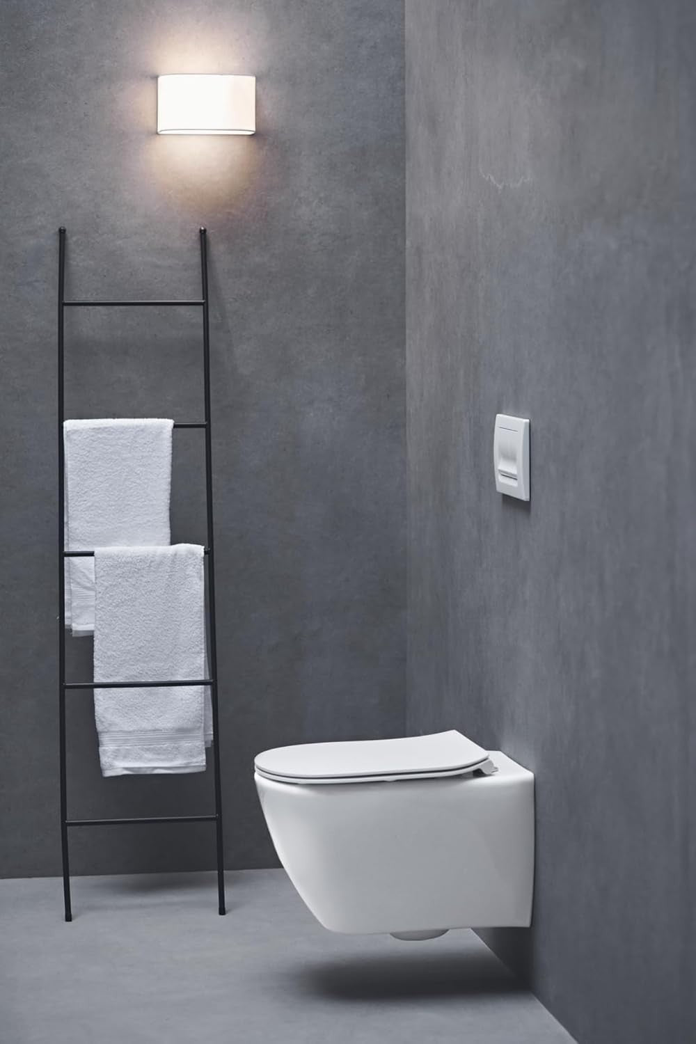 Slim Toilet Seat White Tesi Sandwich Soft-Close Wall-Hung Compatible