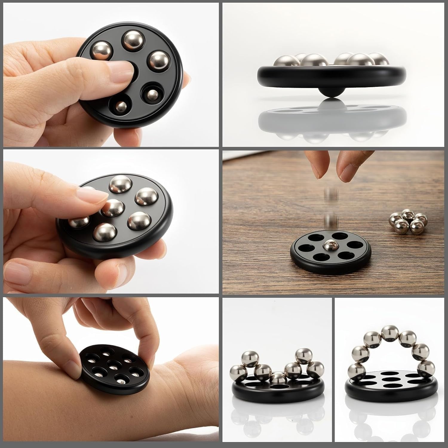 Metal Push Pop Scroll Spin Fidget Toy Stress Relief Focus EDC