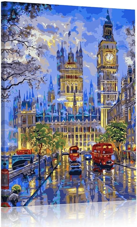 Big Ben London Canvas Wall Art 45.7x30.5cm Stretched Frame
