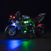 LED Light Kit for Lego Kawasaki Ninja H2R Motorcycle Model – Custom Glow Set