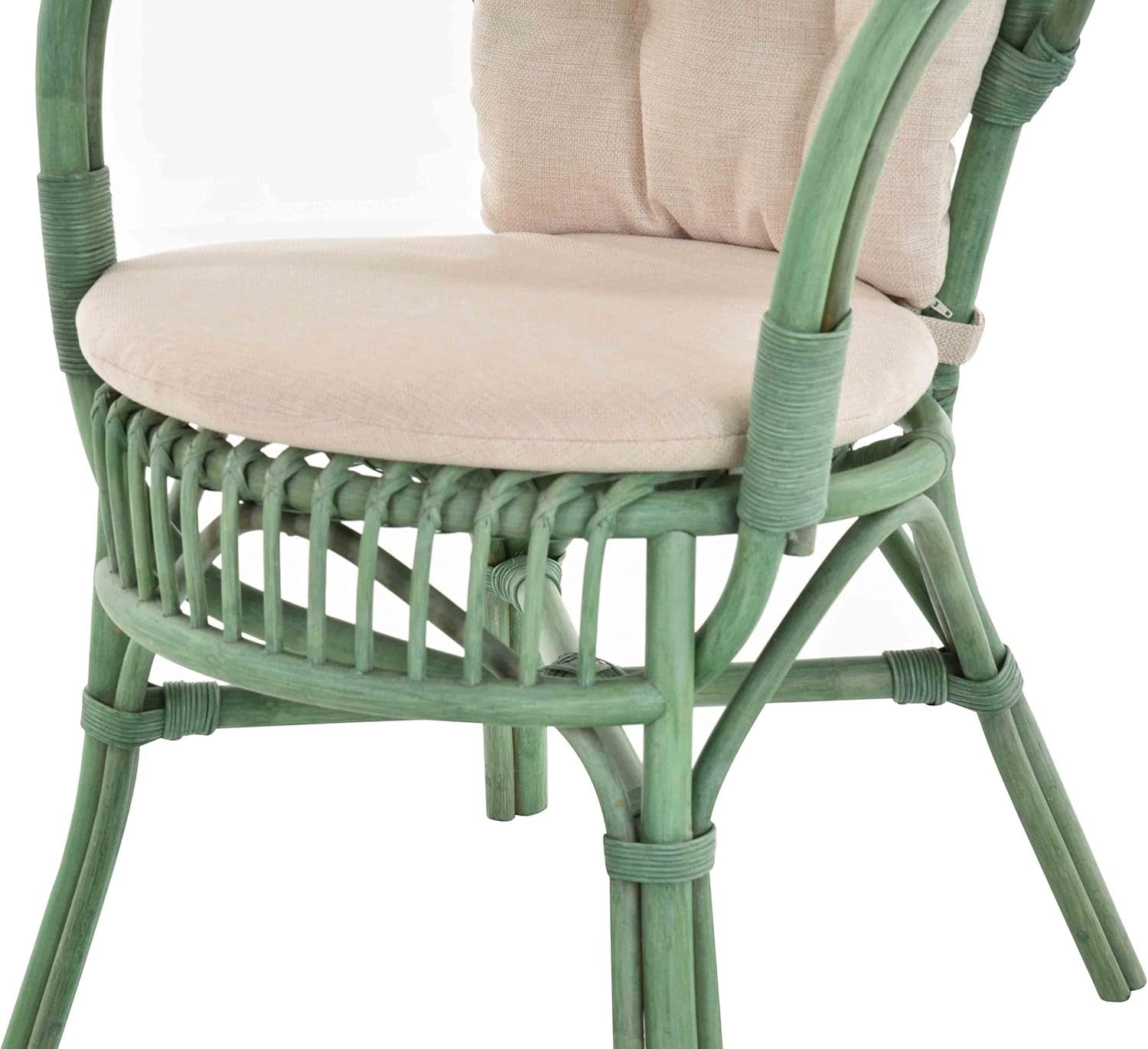Rattan Wicker Armchair With Cushion Scandinavian Indoor Lounge Chair Comfort