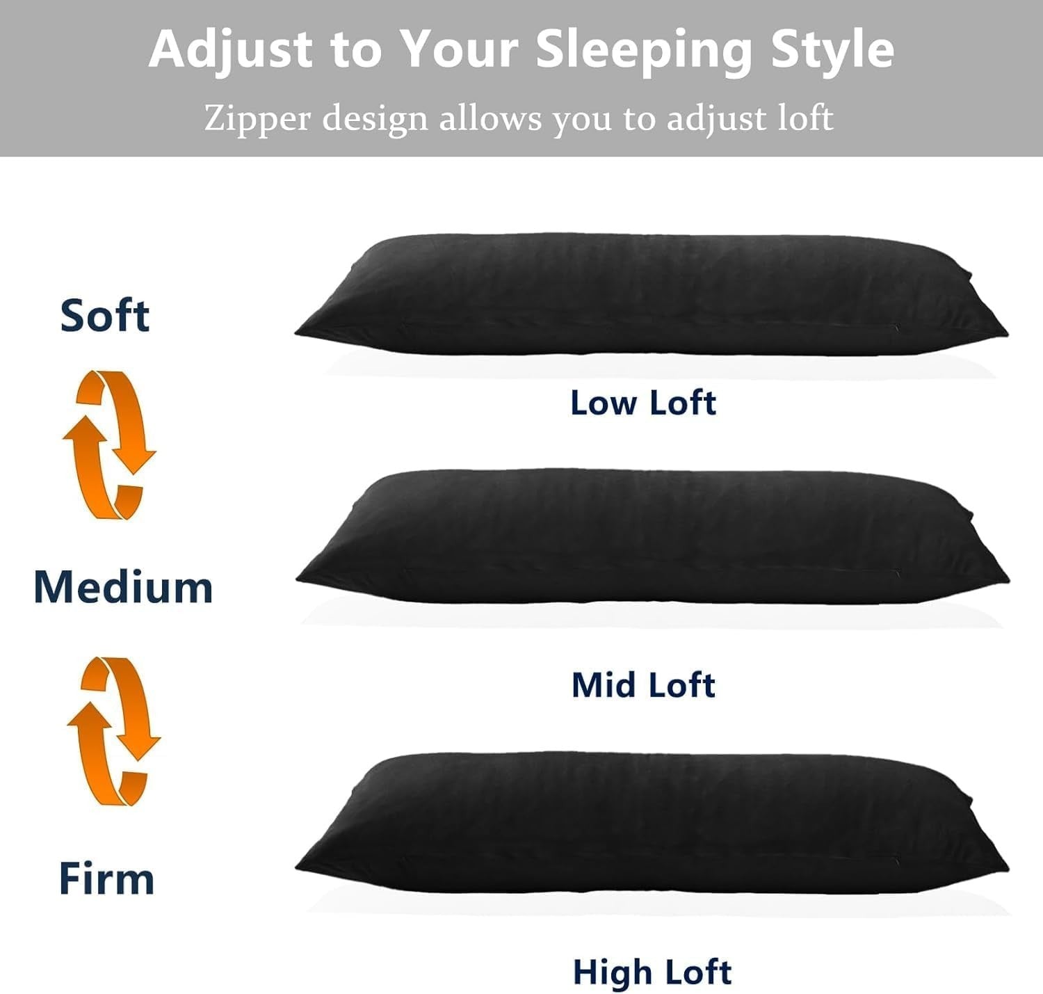 Full Body Pillow Long Pregnancy Side Sleeper Memory Foam 152x50cm