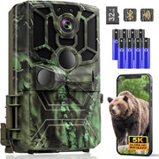 5K Trail Camera 60MP WiFi Bluetooth Night Vision Waterproof Hunting Cam