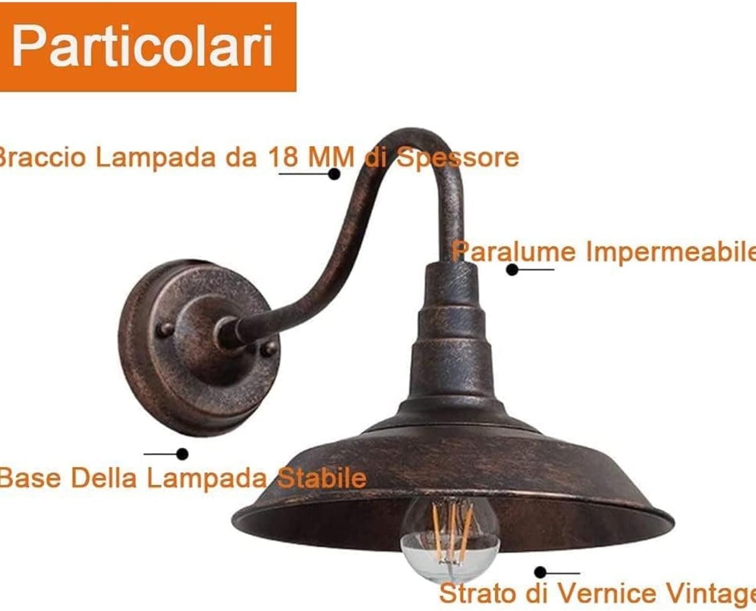 Outdoor IP54 Wall Lamp – Vintage Waterproof Bronze Lantern (2 Pack)