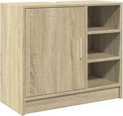 Sonoma Oak Bathroom Sink Cabinet 63cm Modern Under Sink Storage Cupboard Unit
