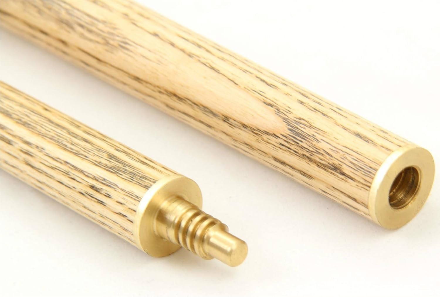 55in Snooker Pool Cue 8.5mm Tip Ash Shaft 3pc Ebony Zebrano Quick Joint