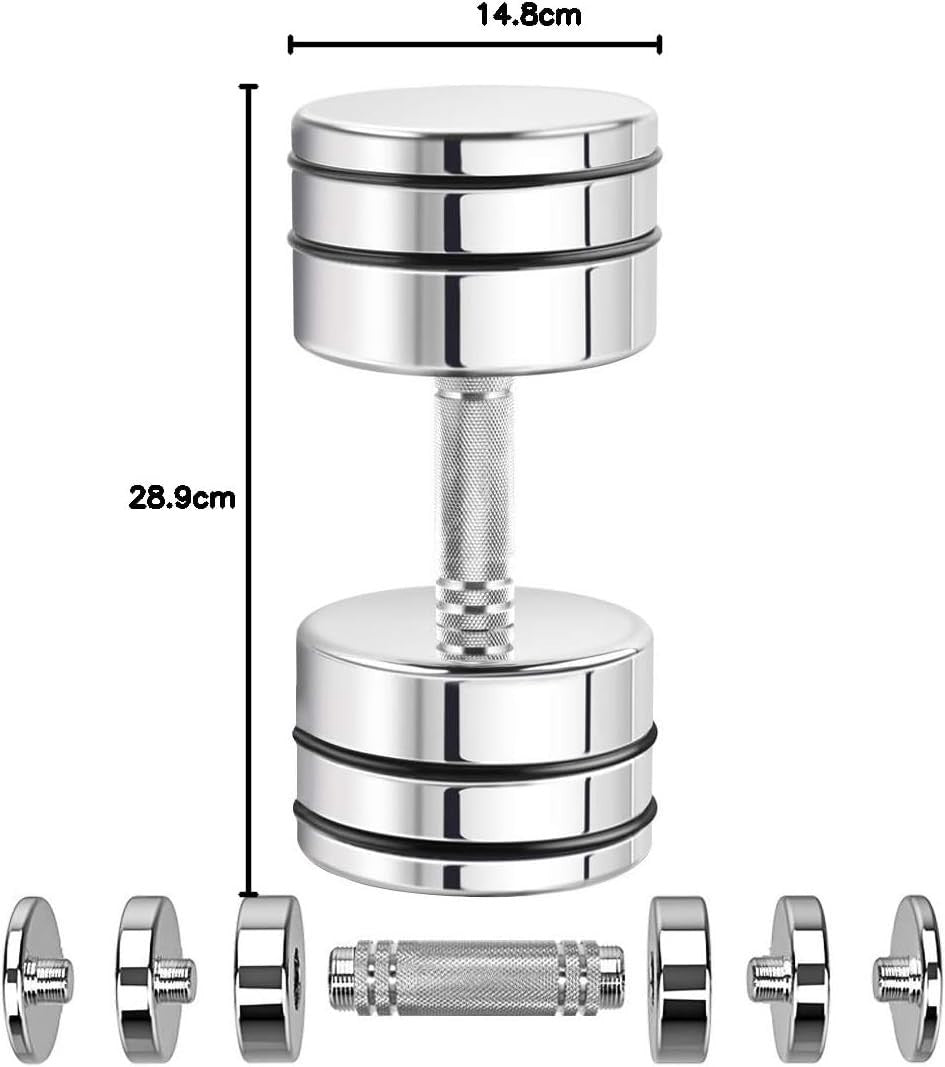 Compact Steel Adjustable Dumbbell Foam Grip Space-Saving Home Gym