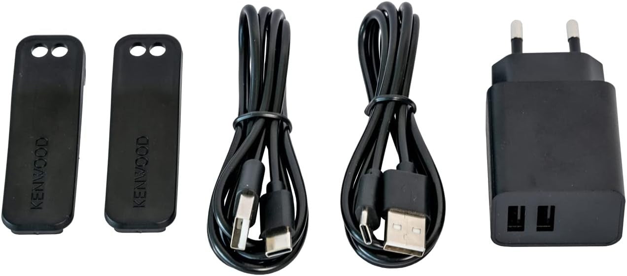 PMR446 Walkie Talkies 2 Pack 6km Range 32 Channel USB-C Rechargeable