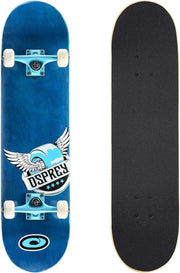 31" Double Kick Trick Skateboard ABEC7 PU Wheels Maple Deck Grip Tape Adults Kid