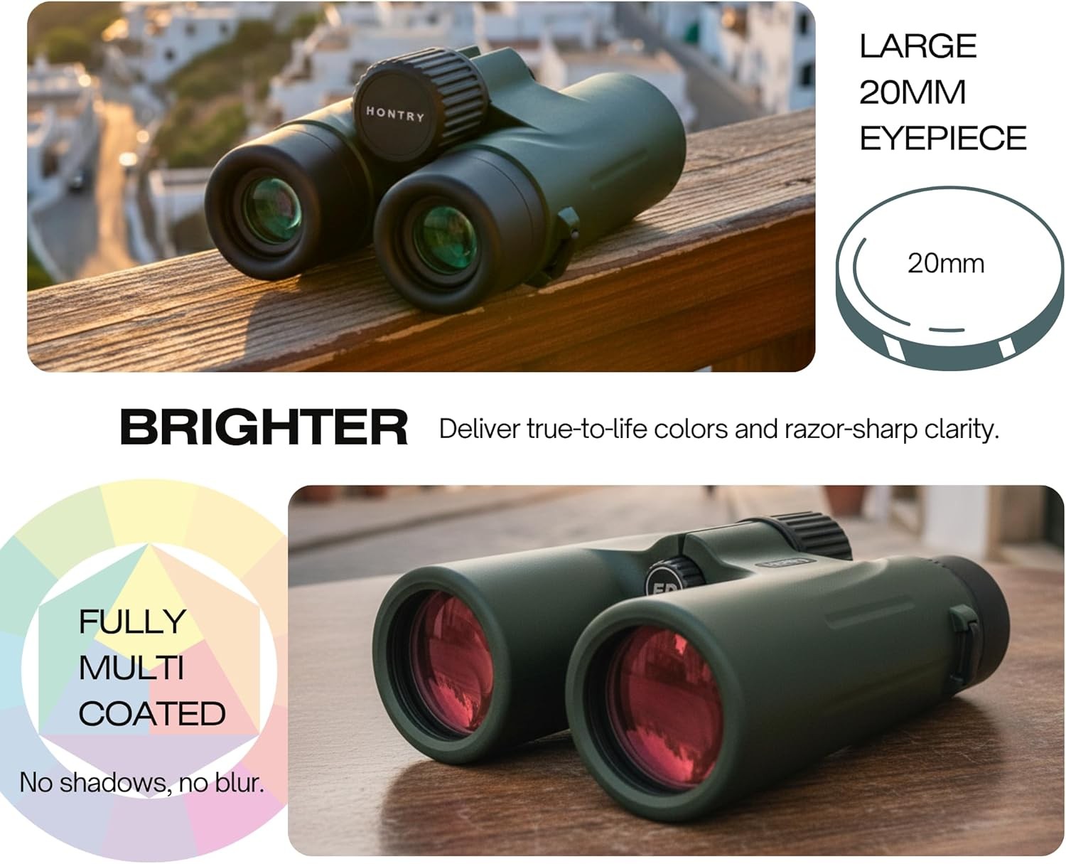 8x42 Waterproof HD Binoculars for Bird Watching Travel Hunting Outdoor Use