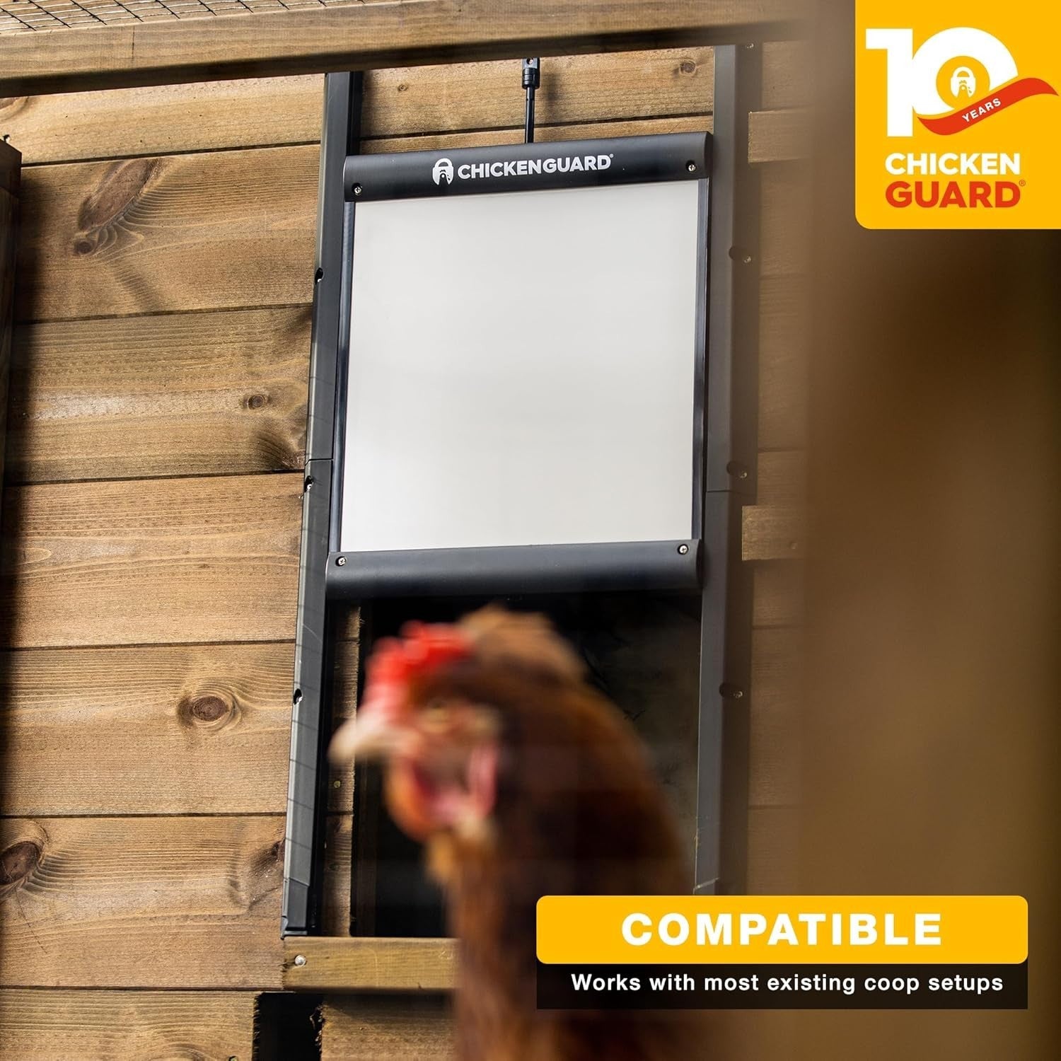 Self Locking Chicken Coop Door Predator Proof Aluminium