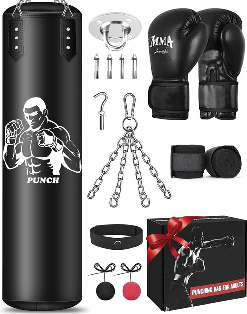 Unfilled 120cm Hanging Boxing Bag Set Microfiber MMA Training Kit