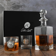 Luxury Skull Decanter Set 750ml with Skull Whiskey Glasses | Gothic Bar Gift