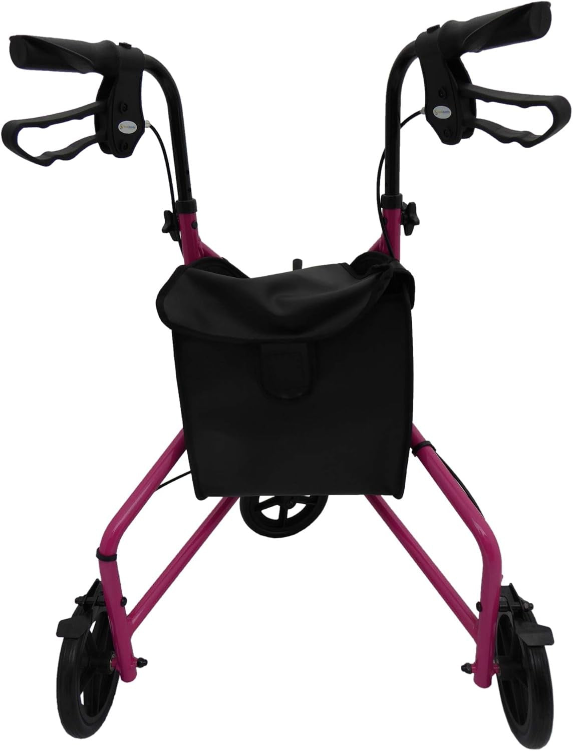 3 Wheel Rollator Walker Folding Lightweight Brakes Bag Indoor Outdoor