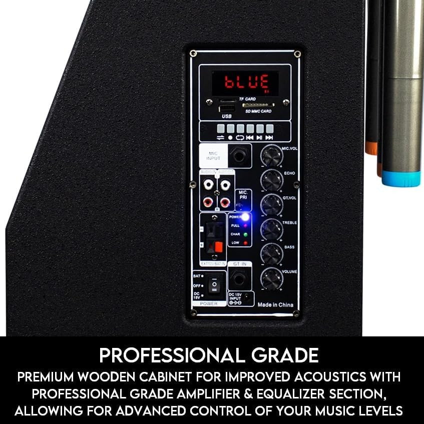 Portable Karaoke Machine 4 Wireless Mics Touchscreen Speaker