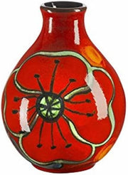 Handcrafted Red Ceramic Bud Vase 12cm Modern Art Floral Home Decor