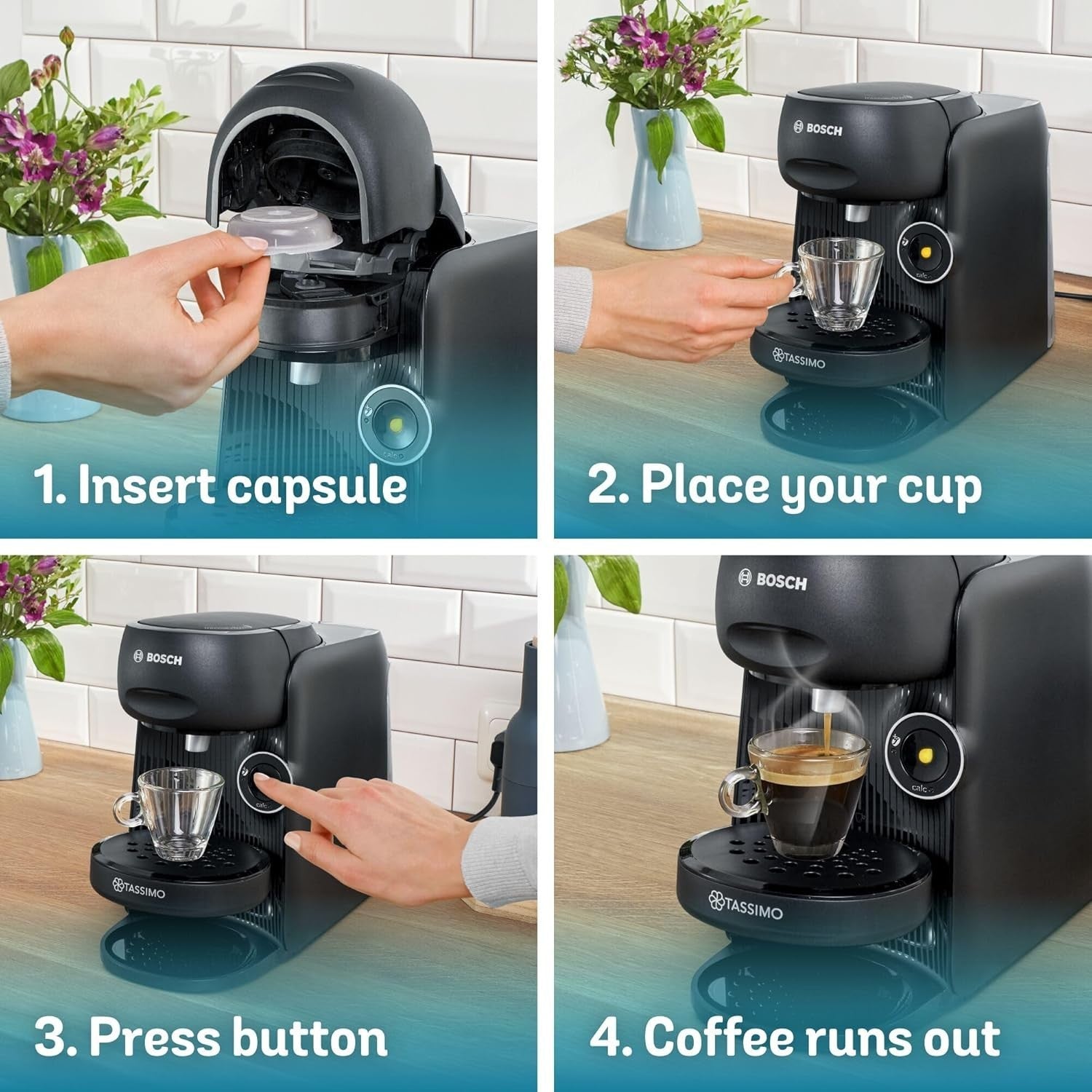 Pod Coffee Machine with One-Touch Brewing | Intensity Boost | Compact 0.7L