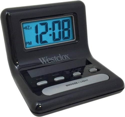 Travel Alarm Clock Compact Digital Foldable Snooze Backlight Portable