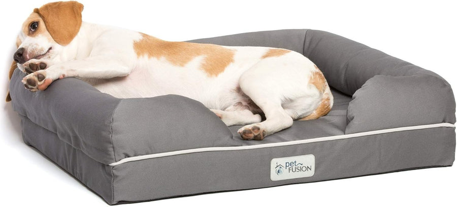 Small Orthopedic Memory Foam Dog Bed 64x51x14cm Grey