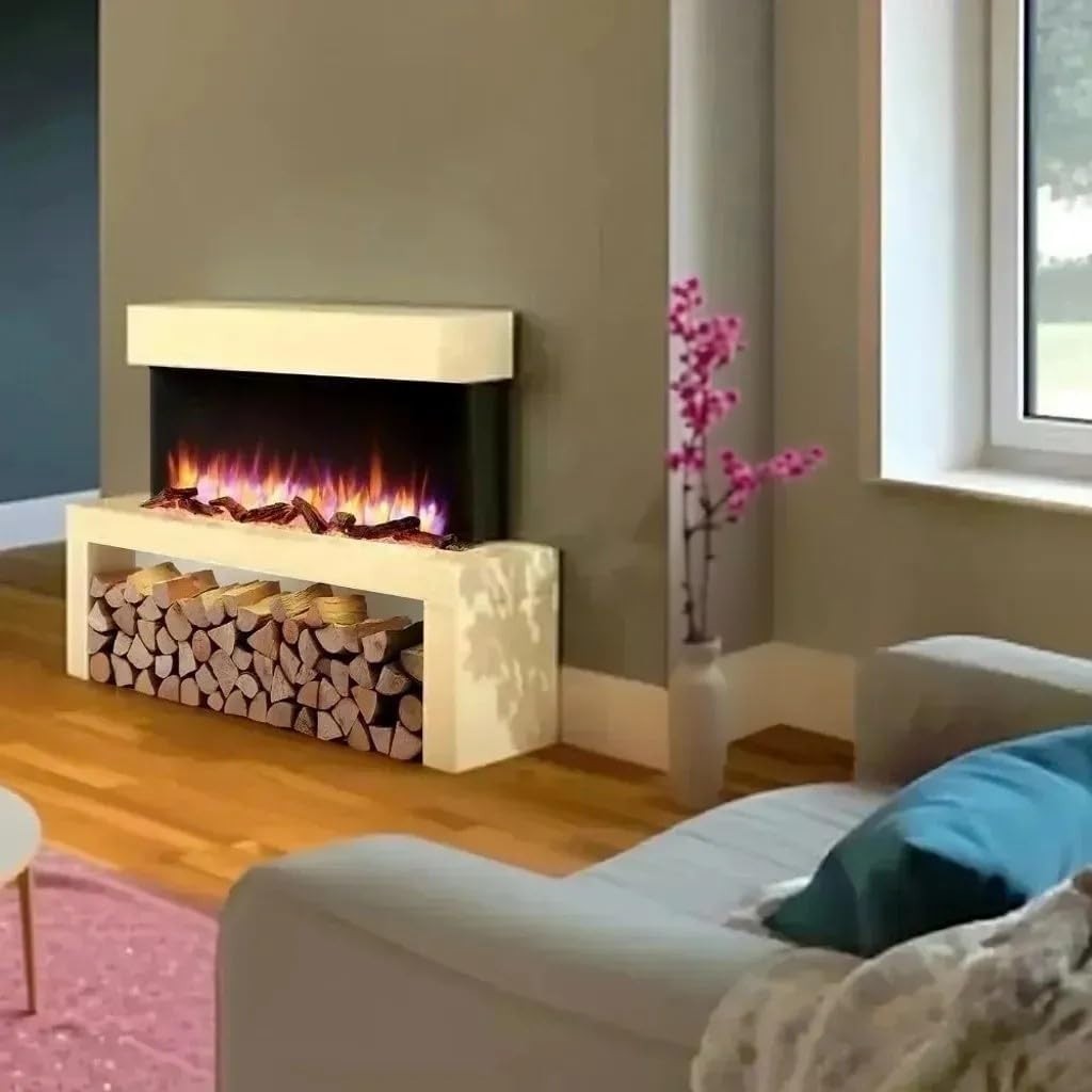 47" Wall Mounted Electric Fireplace Suite LED Flame Remote 2kW Heater