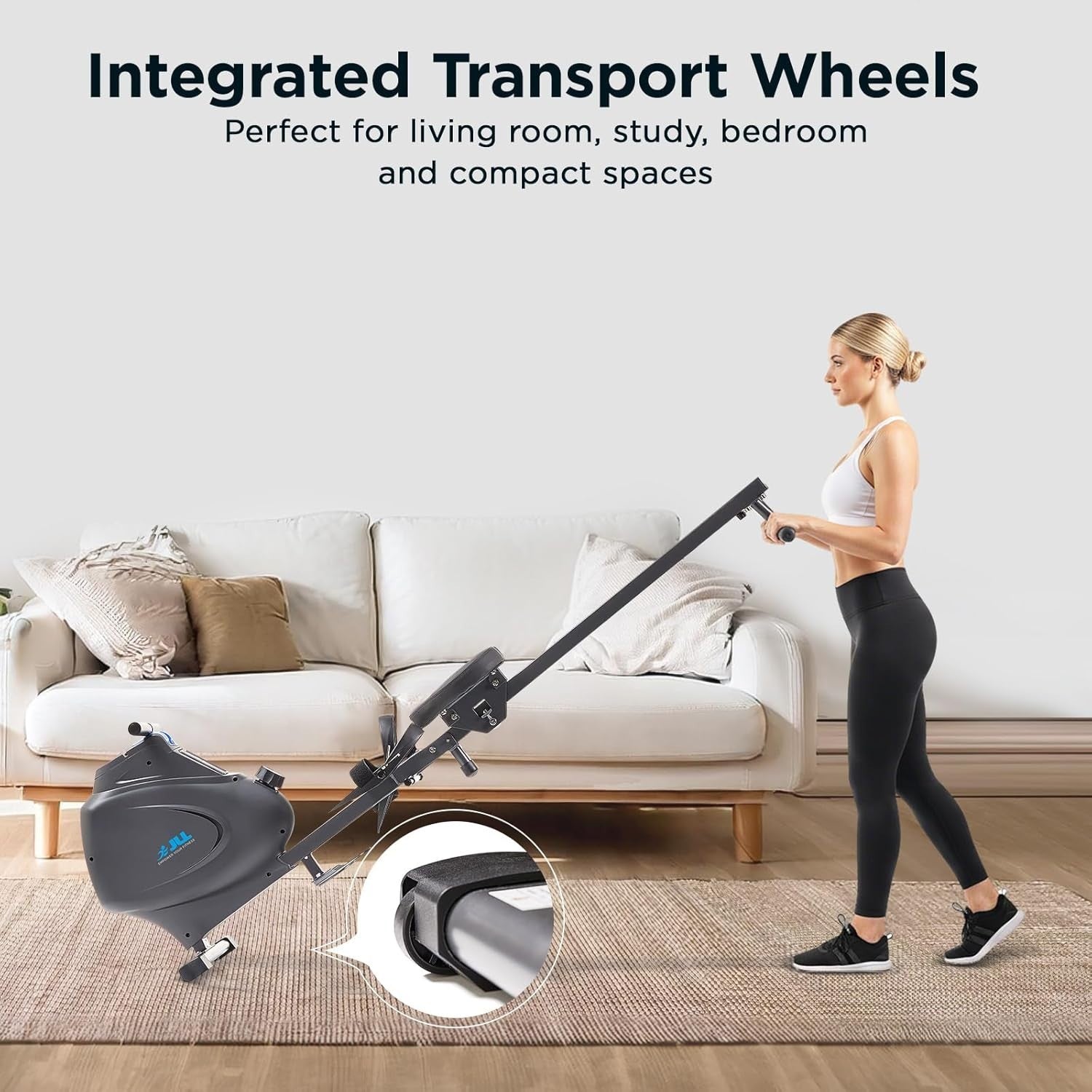 Folding Magnetic Rowing Machine 16-Level Quiet Rower LCD App Compatible 130KG