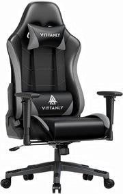 Ergonomic Gaming Chair Reclining Swivel Lumbar Support Grey