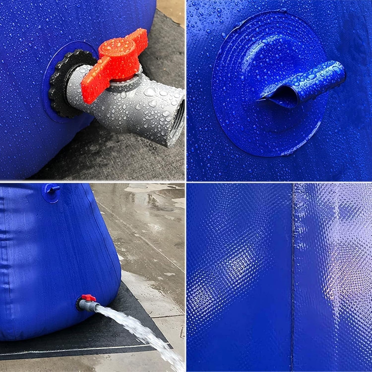 500L Collapsible PVC Garden Water Butt with Tap – Portable Rainwater Storage