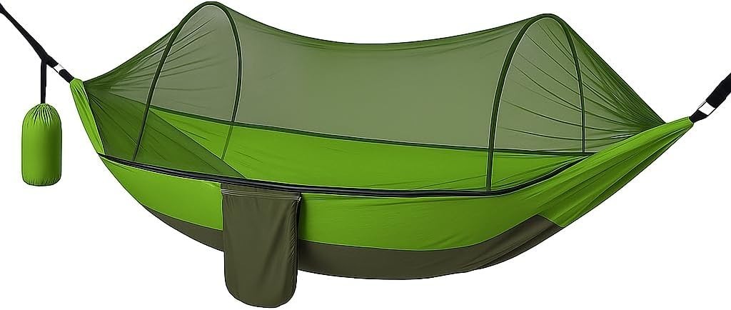 Lightweight Camping Hammock with Mosquito Net 260x140 cm + Tree Straps