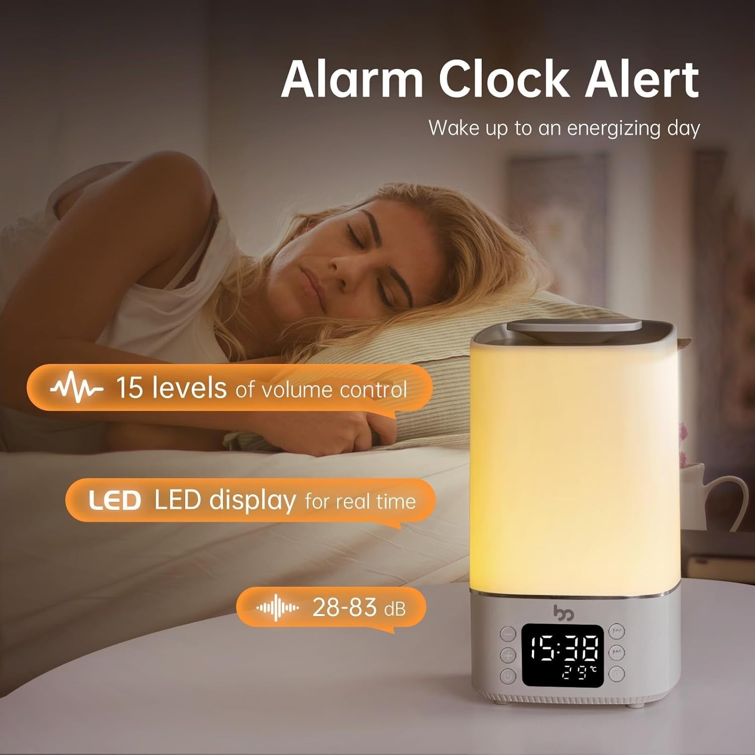 Baby Sleep Sound Machine with Night Light, White Noise & Smart Temp Control