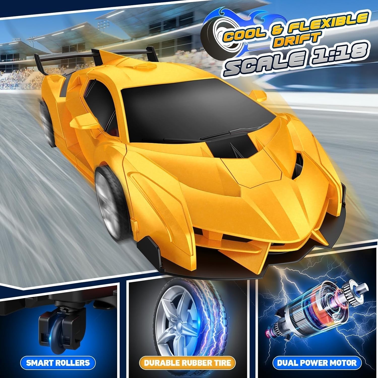 2-in-1 Transforming RC Car Robot Toy | 360° Rotation Remote Control Vehicle