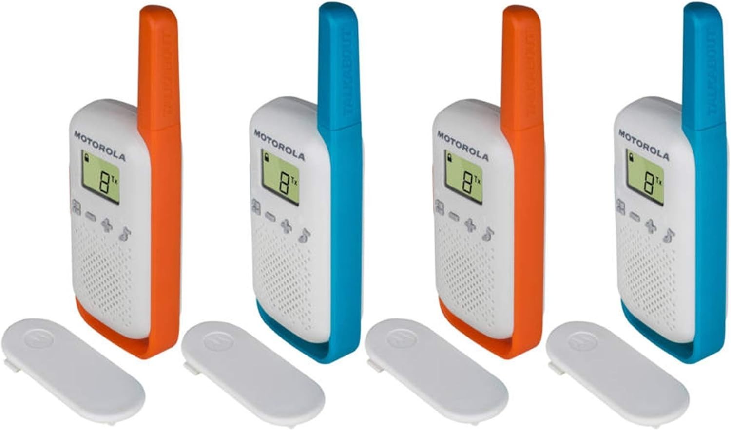 PMR446 Walkie Talkies Quad Pack Digital Display Long Range 4 Radios