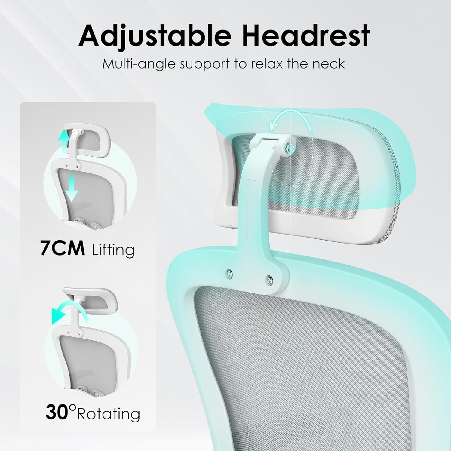 Ergonomic Home Office Desk Chair | High Back Adjustable Lumbar Support Mesh