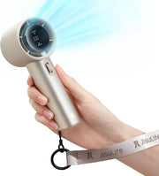 Portable Handheld Fan – 100-Speed Turbo Mini Air Cooler Brown Digital Display