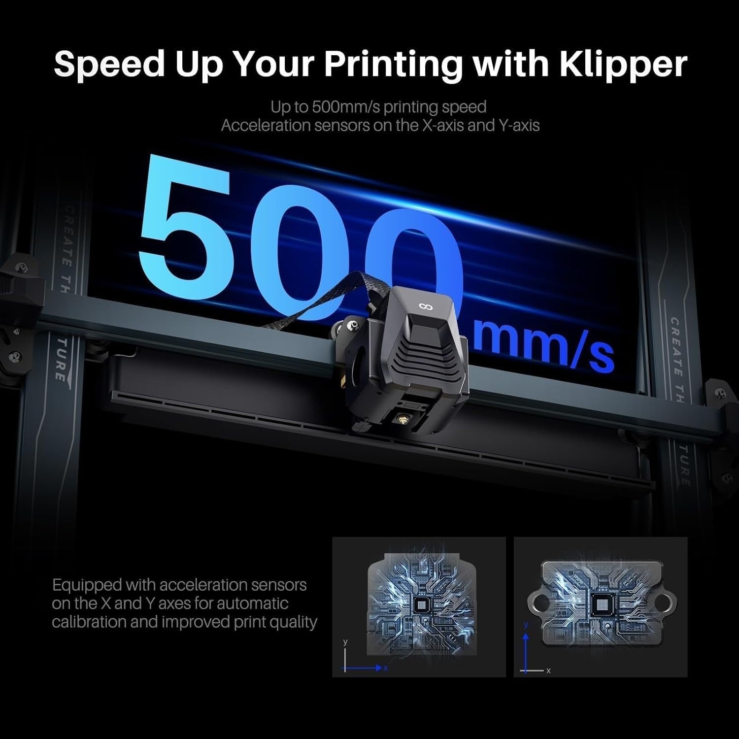 Large High-Speed 3D Printer 500mm/s Auto Level Direct Drive 300°C