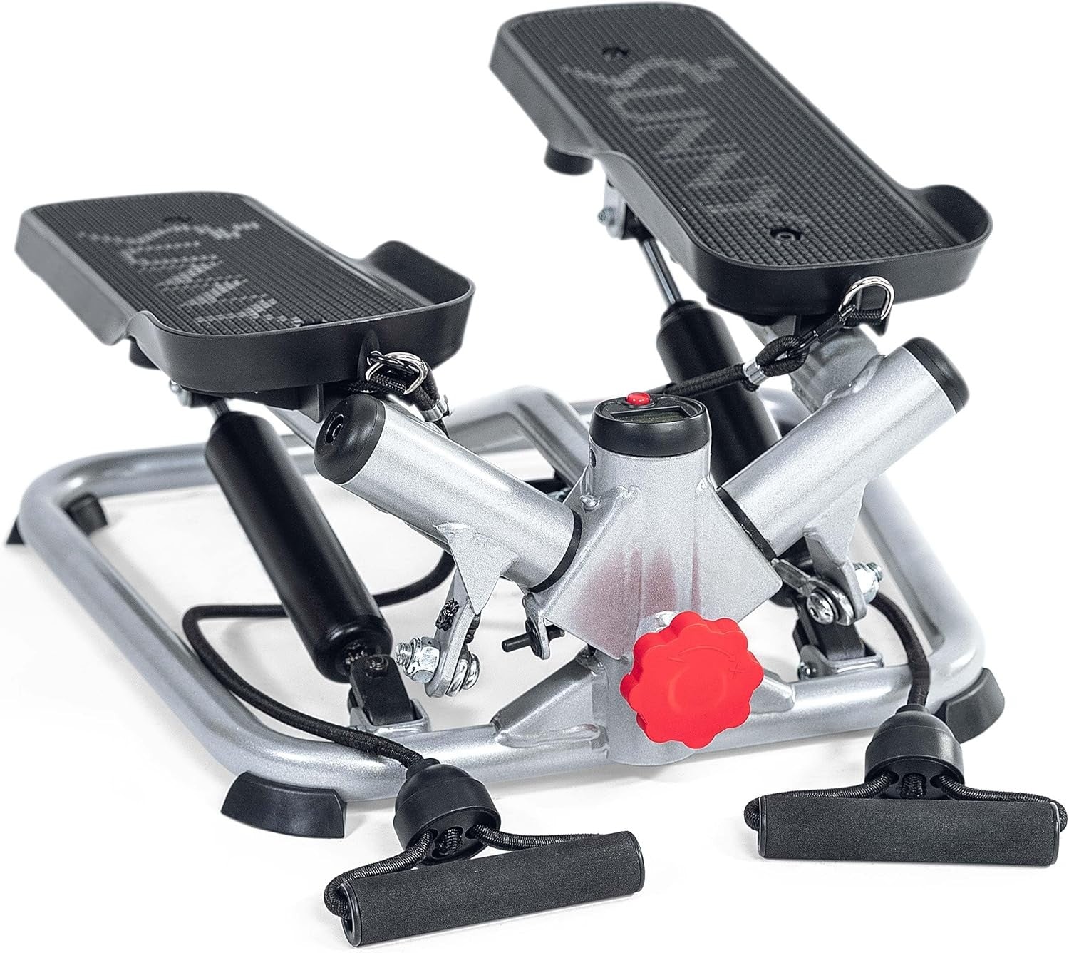Mini Twist Stepper Exercise Machine Cardio Stair Stepper with Resistance Bands