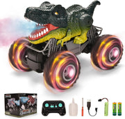 1:16 Dinosaur RC Car Monster Truck Spray Roar LED Lights Gift for Kids 3+
