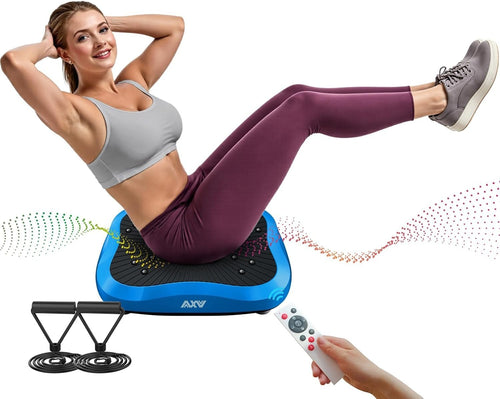 Blue Compact Vibration Plate Exercise Machine 99 Speeds Lymphatic Drainage